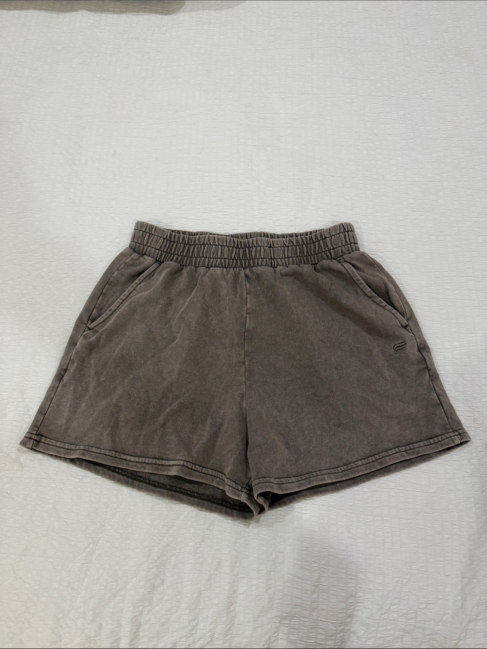 Fabletics Charcoal Elastic-Waist Athletic Shorts